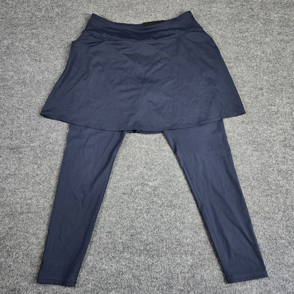 Walter Hagen Skegging Leggings Womens L Navy Performance Golf Skirt UPF 50+ NWT
